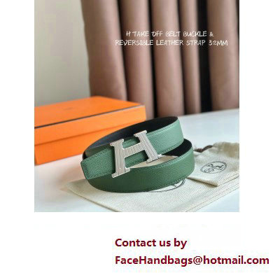 Hermes H Take Off belt buckle  &  Reversible leather strap 32 mm 16 2023